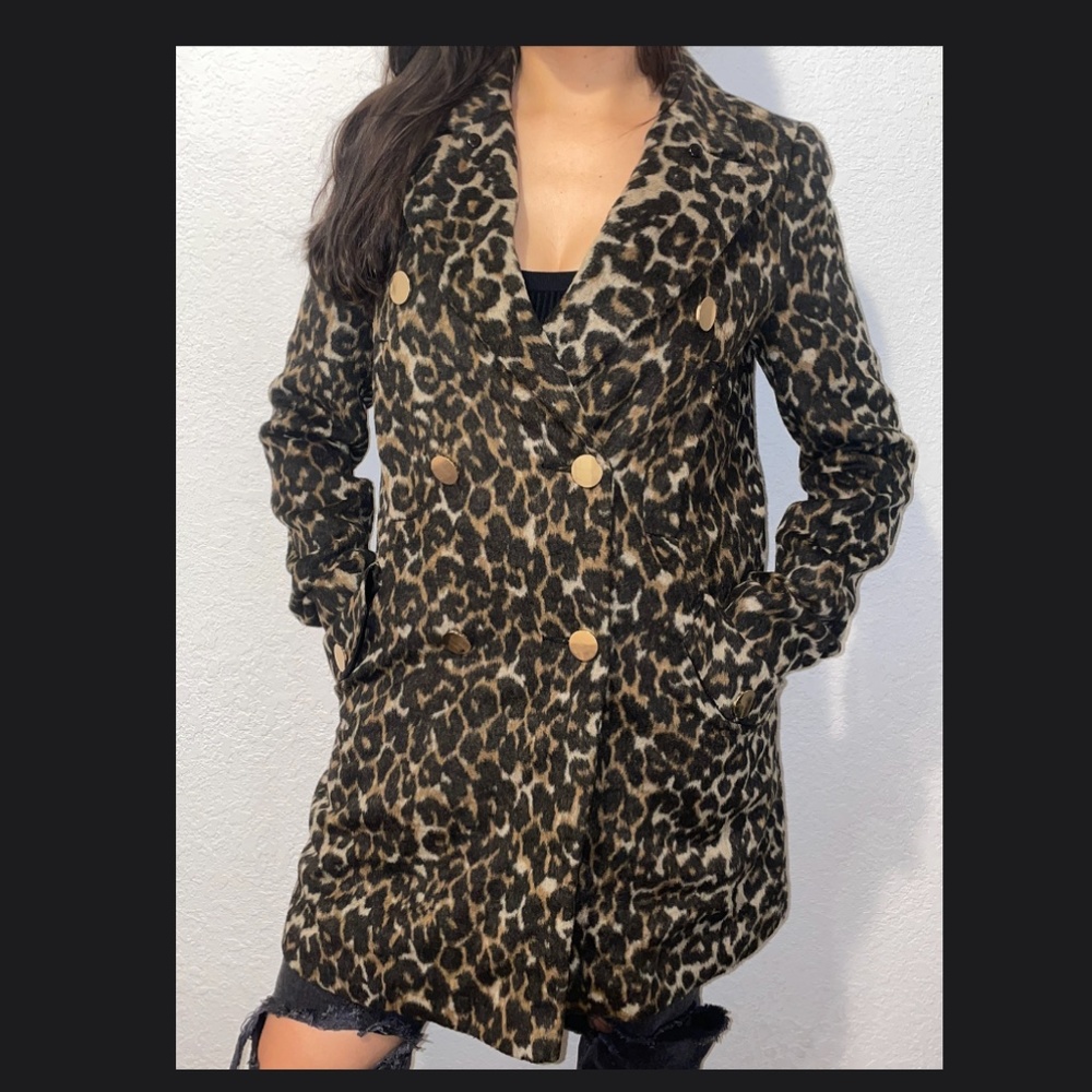 River Island Cheetah Print Coat